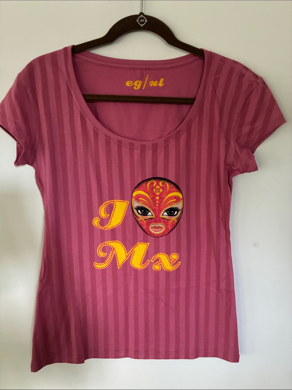 eg/ xl Women's Short Sleeve Pink Graphic Tee